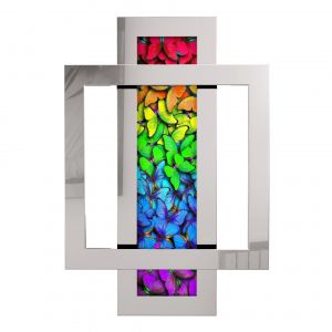 Calorifer decorativ cromat 600/900 mm COMBI GLASS 1